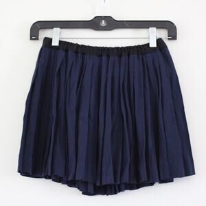 NWT Bonpoint Jais Navy Wool and Viscose Blend Pleated Mini Skirt 12